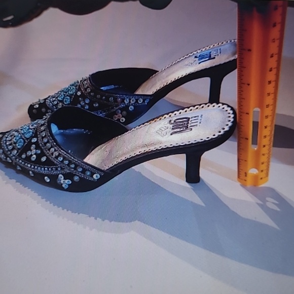 ELLE girl Giselle Beaded Sequined Bohemina Oriental Indian 2.5" heels sz 7 - Picture 6 of 11